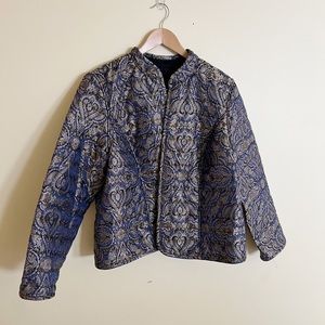 Chicos Tapestry Jacket. Reversible Size 3